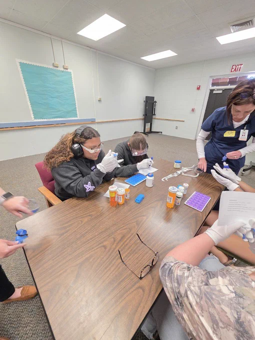 Health Sciences students getting hands-on experience