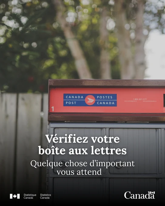 Photo d’une boîte aux lettres. Le texte dit «Consultez votre boîte aux lettres, quelque chose d’important vous attend! »
