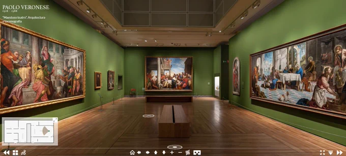 Imagen de la visita virtual a Veronese con obras de Paolo Veronese y Tintoretto