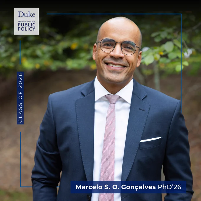 Marcelo S. O. Gonçalves, Duke Sanford School of Public Policy PhD Class of 2026 
