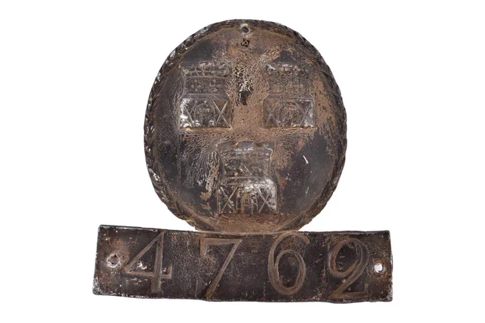 Coming to auction, a scarce 19th century Newcastle Upon Tyne Fire Office lead Fire Mark; policy number 4762.

19cm x 19cm.

Image: Special Auction Services, Newbury 