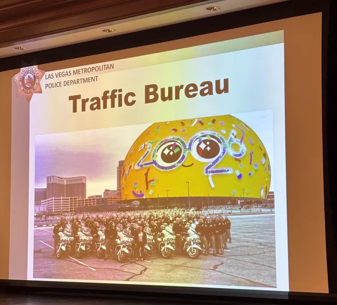 Opening slide of the presentation by LVMPD Traffic Officers