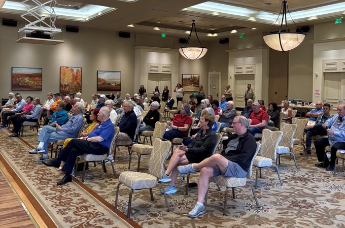 Audience attending the meeting