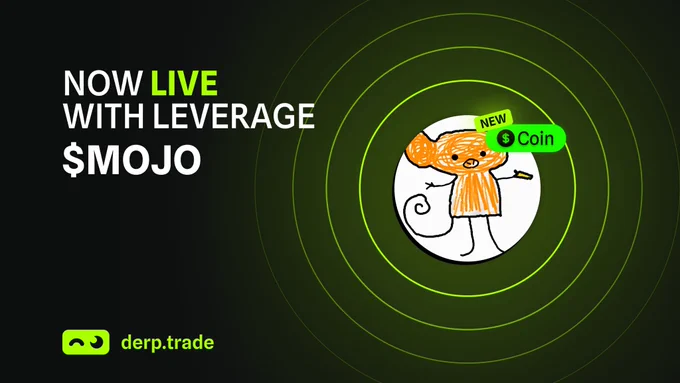 $MOJO is now live with leverage on derp.trade!