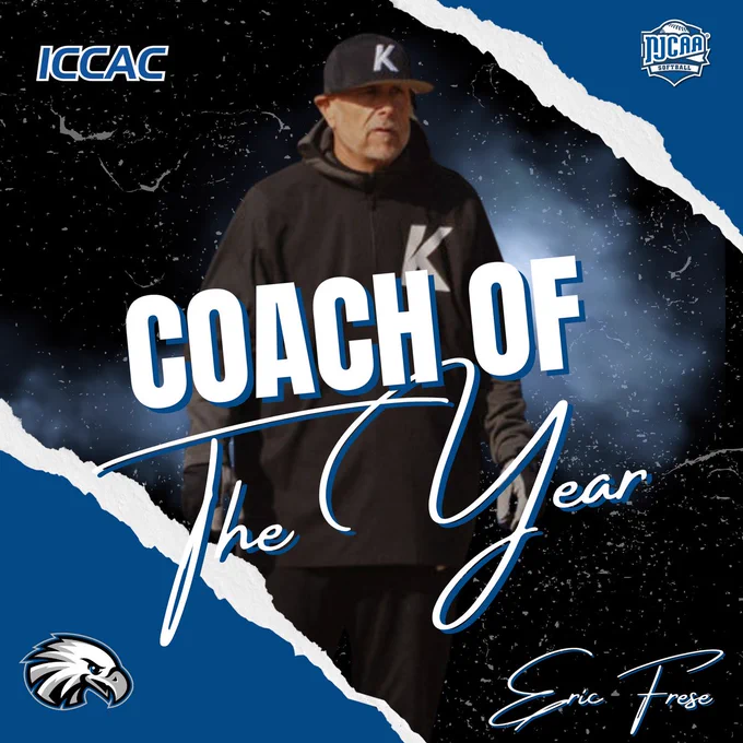 Kirkwood’s Eric Frese named ICCAC Softball Coach of the Year.
