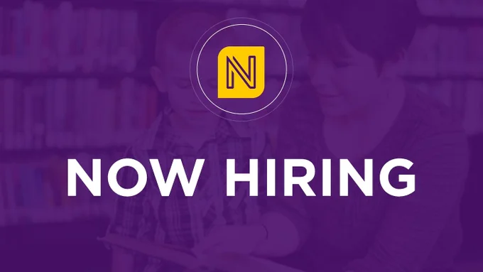 "Now Hiring" with the Nevada District logo