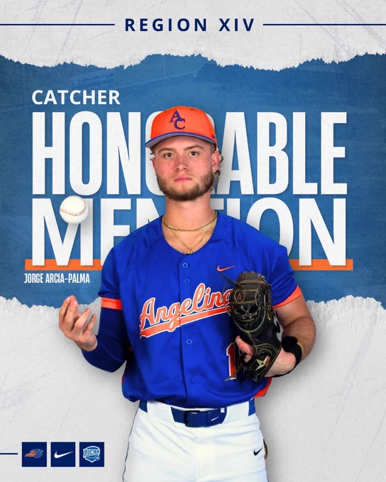 Jorge Arcia-Palma named NJCAA Region XIV Catcher Honorable Mention!