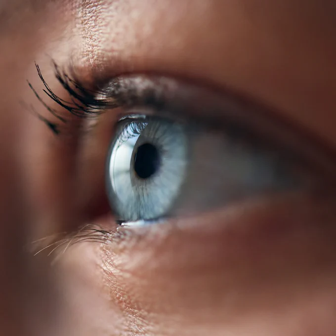Close-up of persons eyeball