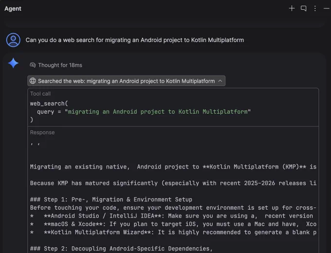 Agent Web Search Tool Invocation
