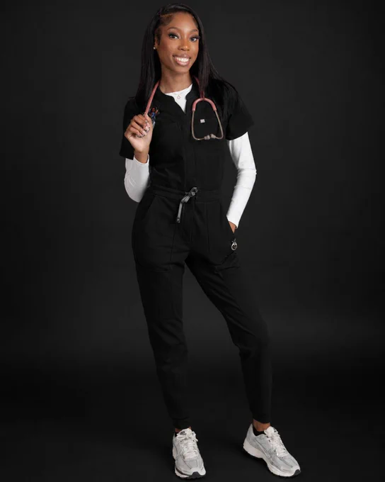 A'kya Watson poses for the camera with her stethoscope.