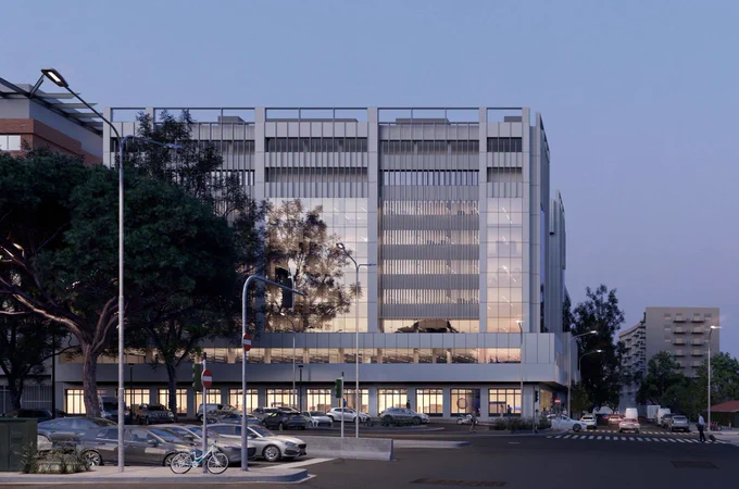 An image of Severo 246, a renovated office complex located in Rome, Italy.