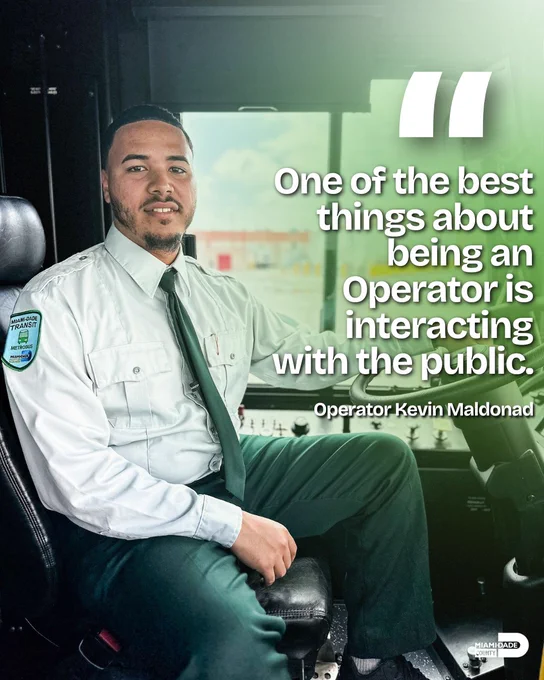 An Operator, Kevin Maldonad, smiles in uniform. A quote states, \"One of the best things about being an Operator is interacting with the public.\"