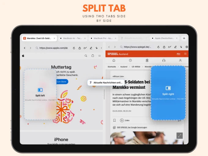 Split Tab   Floating Chat. Browse two pages side by side while asking AI anything — without leaving your screen. KiBrowser turns your iPad into a research machine.

https://apps.apple.com/us/app/browserai/id6754273445

#iPad #KiBrowser #iOS #AI #AppStore
