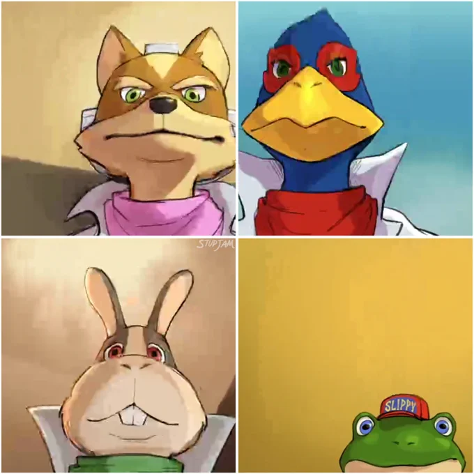 star fox looks like a zoom call (they are funny animals)