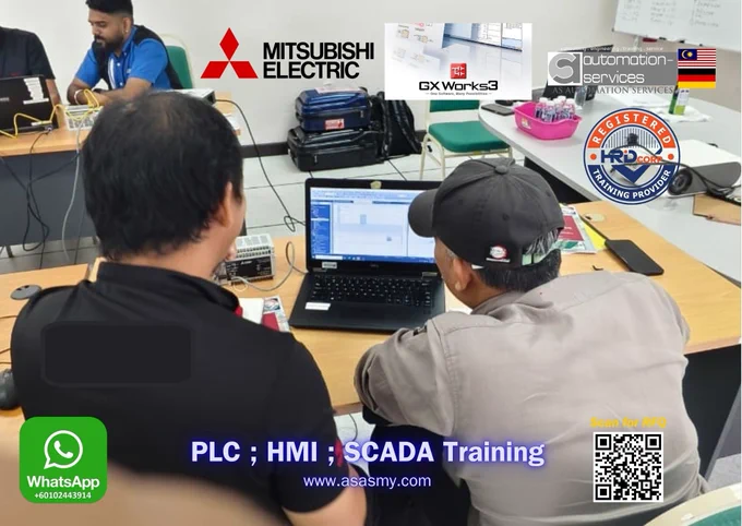 Upskilled R&D engineers in #Sabah! #MitsubishiPLC #FX5U #GXWorks3 #HMI #Weintek #LadderLogic #HandsOn #Debugging #Automation #KotaKinabalu #PLCTraining #Industry40 #RD #CorporateTraining 📲 60102443914 asasmy.com/request-quotation