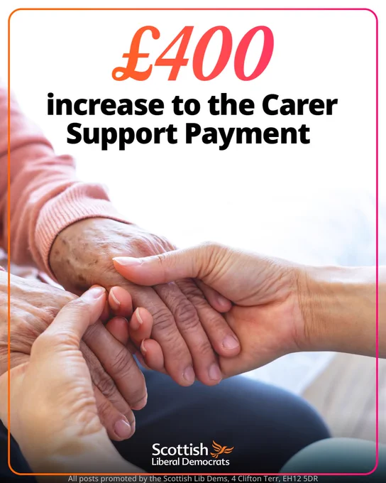 £400 increase to the Carer Support Payment.