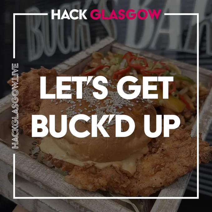 Buck's slogan: Let's Get Buck'd Up