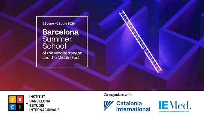 Barcelona Summer School of the Mediterranean and the Middle East banner. From 29 June to 3 July 2026.