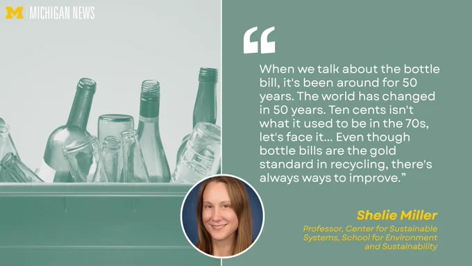 When we talk about the bottle bill, it's been around for 50 years. The world has changed in 50 years. Ten cents isn't what it used to be in the 70s, let's face it...Even though bottle bills are the gold standard in recycling, there's always ways to improve. 