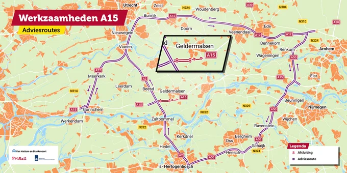 Omleidingsroutes voor lange afstandsverkeer