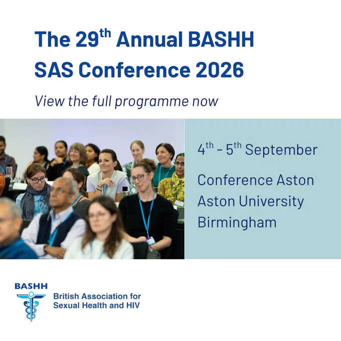 The 29th Annual BASHH SAS Conference 2026
View the full programme now
4th - 5th September
Conference Aston  University Birmingham
BASHH Logo