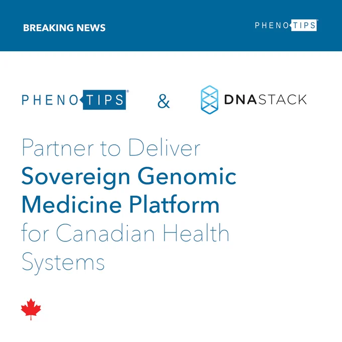 Breaking News: PhenoTips & DNAStack Partner to Deliver Sovereign Genomic Medicine Platform for Canadian Health Systems