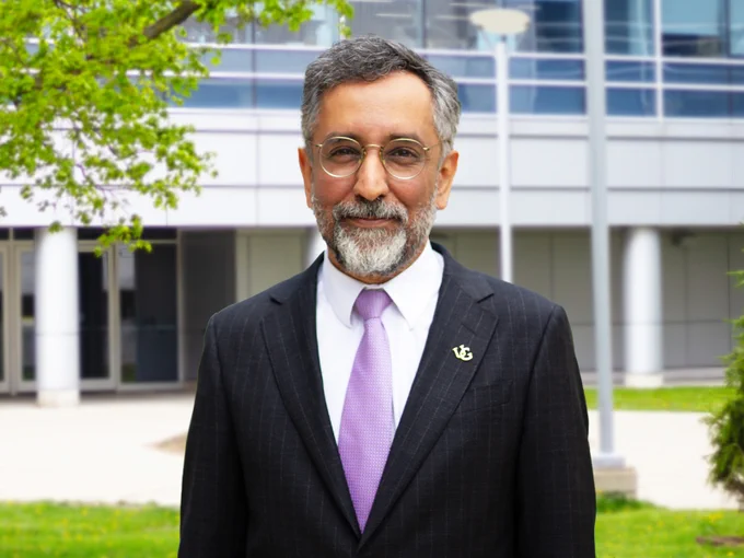 Dr. Maz Fallah in front of the SSC