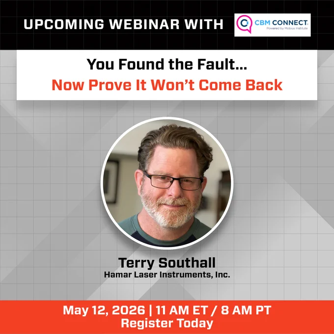 Event graphic announcing Terry Southall’s Mobius Connect webinar on May 12, 2026 at 11 AM ET / 8 AM PT titled “You Found the Fault… Now Prove It Won’t Come Back.”