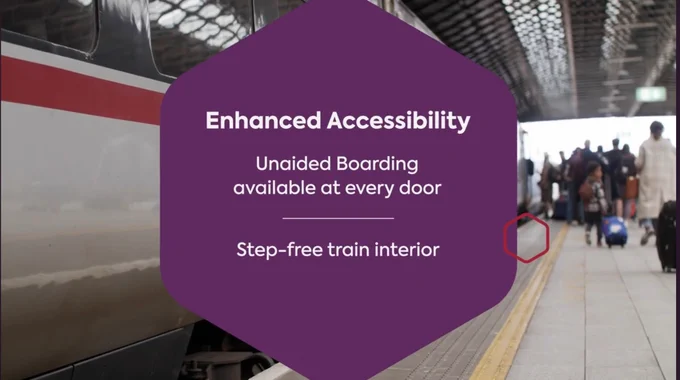 Screen grab of Translink video highl1ighting this investment 

Enhanced Accessibility

Unaided Boarding available at every door

Step-free train interior