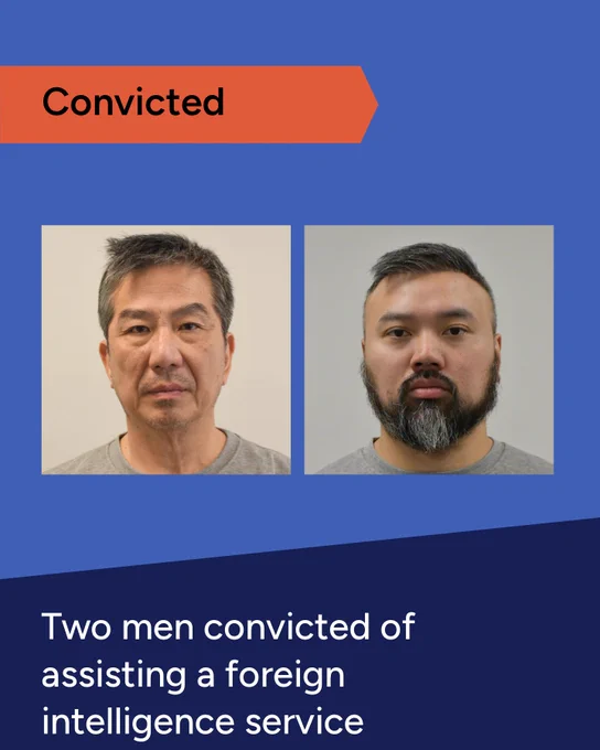 READ: Convicted. Two men convicted of assisting a foreign intelligence service