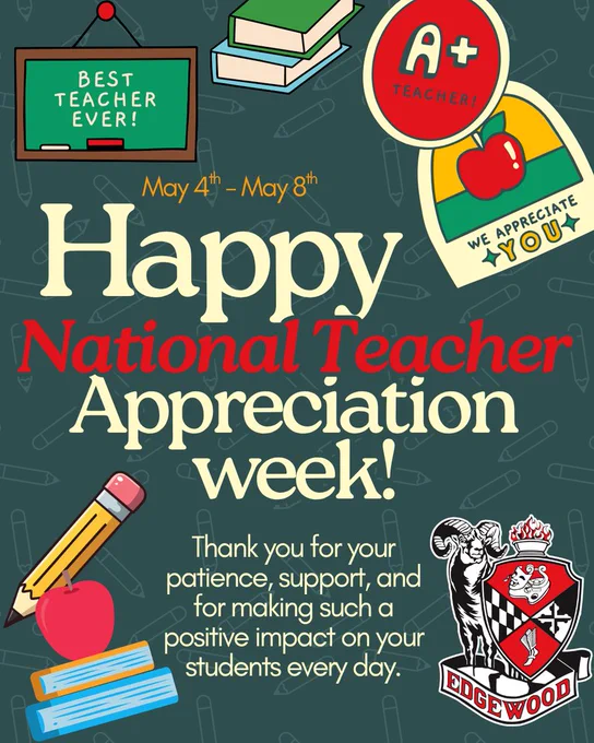 Image thanking teachers at EHS for National Teacher Appreciation Week. 