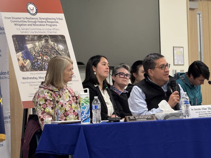 A photo from the SCIA field hearings with AS-IA Kirkland speaking.
