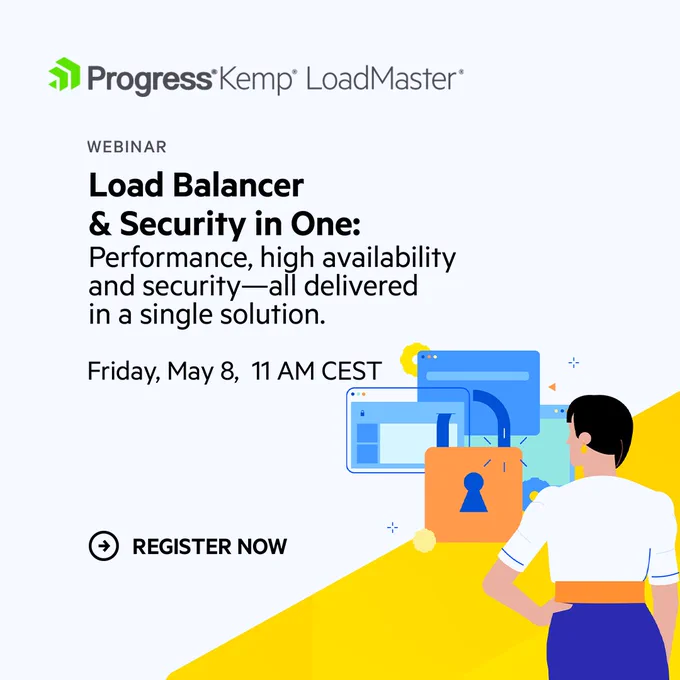 WEBINAR
Load Balancer & Security in One:
Performance, high availability and security—all delivered in a single solution.
Friday, May 8, 11 AM CEST
→ REGISTER NOW