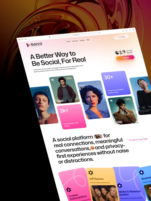 Social media App Landing Page