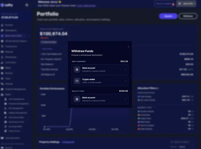 New automated withdrawal and off-ramp feature from Lofty at https://www.lofty.ai.