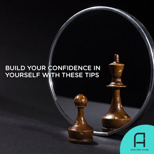 Chess pawn sees itself as a powerful piece in the mirror, representing confidence building and personal growth.