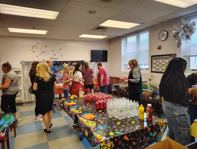 staff getting lunch