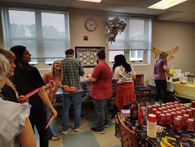 staff getting lunch