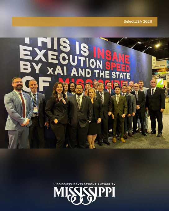 The world came together at SelectUSA. Mississippi showed up ready to compete.

From global investment conversations to new relationship building, the 2026 SelectUSA Investment Summit reinforced Mississippi’s position as a place where companies can move faster and grow with confidence.

Proud of the Mississippi team that continues working every day to position our state for long-term success.

Mississippi Development Authority