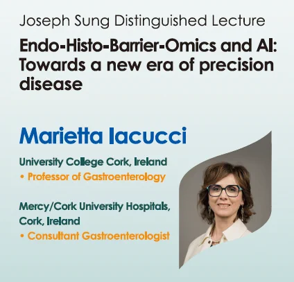 Professor Iacucci will talk about Endo-Histo-Barrier-Omics and AI: Towards a new era of precision disease.