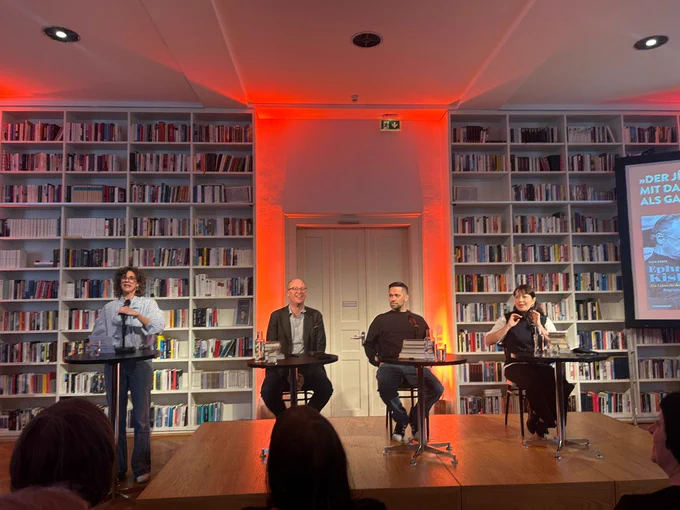 Philipp Lenhard, Kolja Podkowik und Dana von Suffrin im Literaturhaus München 