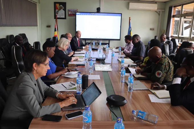 U.S. Embassy officials led by the Ambassador meet with Uganda government officials