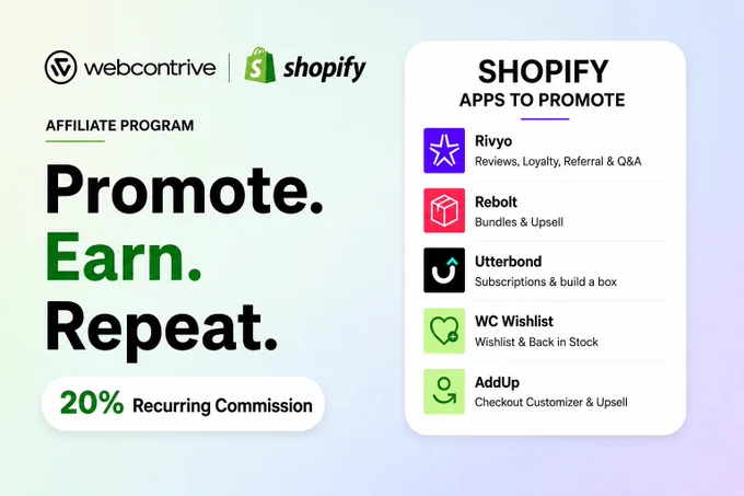 WebContrive Shopify Affiliate Program