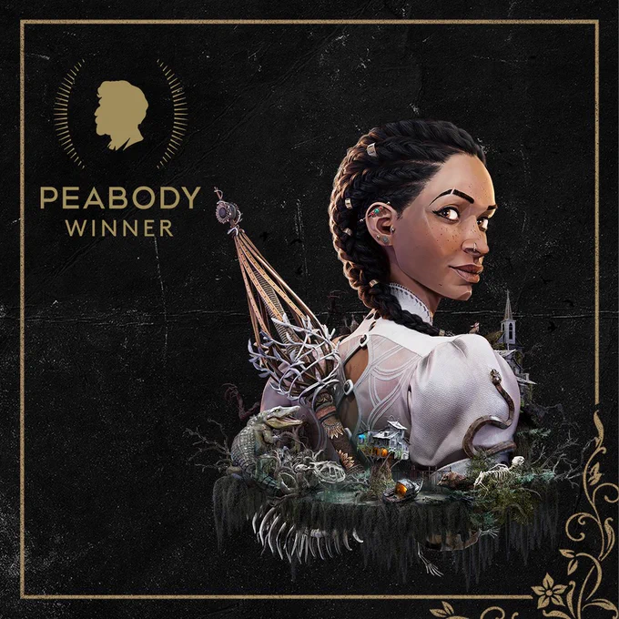 Peabody Winner cover photo with illustration of woman looking over her shoulder