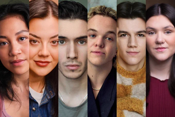 A photo showing six performers' headshots 