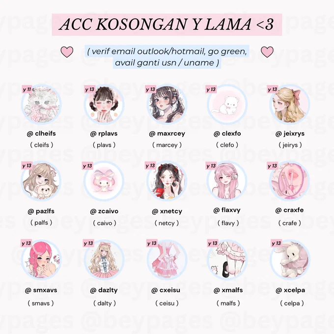 • langsung copas data
• go green
• verif email only,
• bisa ganti uname
• dapat data lengkap

💵 14.000 / acc

dm @beypages or wasap / tele on reply (if u interest 💗)
