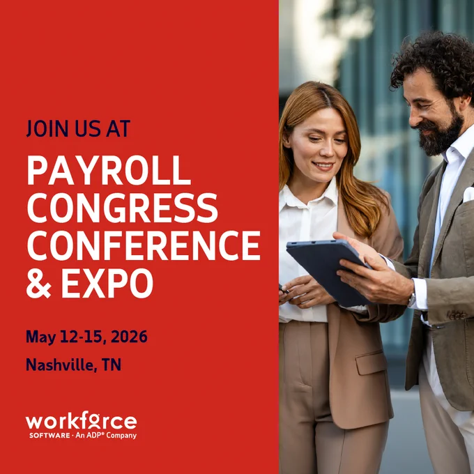 Join us at Payroll Congress Conference & Expo, May 12-15, 2026 in Nashville, TN