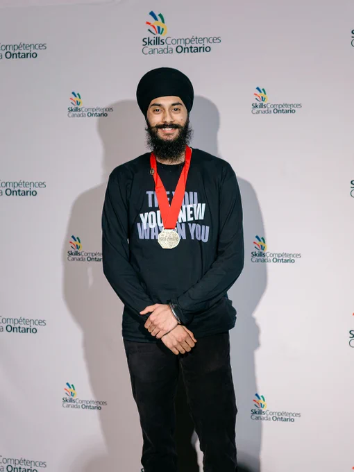 A person with a medal.