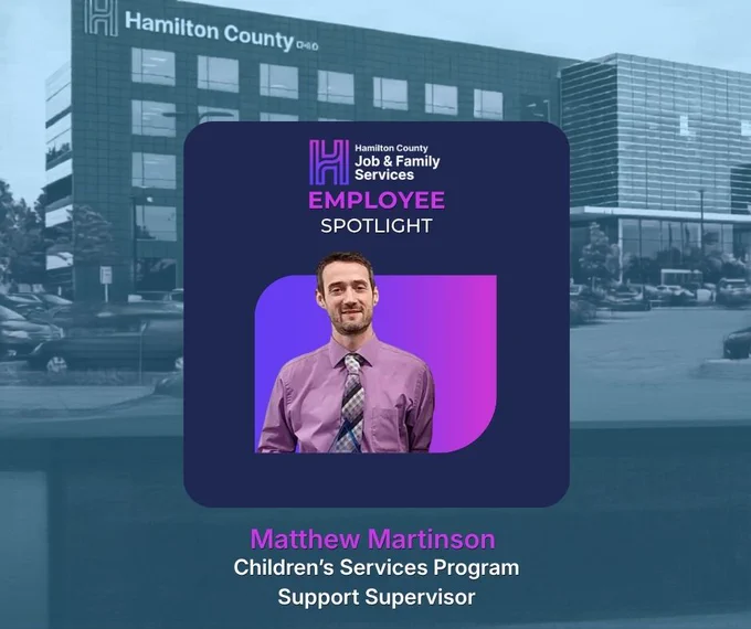 A graphic of Matthew Martinson, Children's Services Support Supervisor.