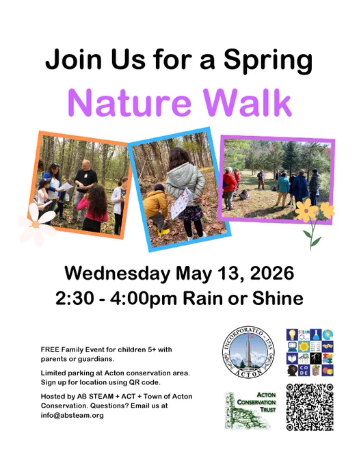 AB STEAM Spring 2026 Acton Nature Walk 